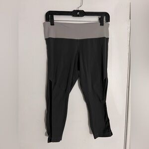 Lululemon Run Tempo Cropped Leggings Black&Gray